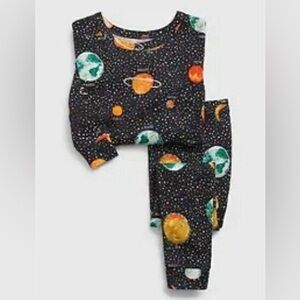GAP Kids Outer Space Galaxy Black Hole Themed Pajama Set Sz 2T